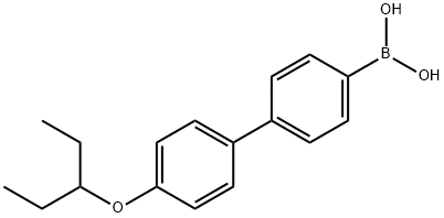 4-[4′-(3-PENTYLOXY)-PHENYL]-PHENYLBORONSÄURE 化学構造式