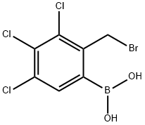 2-(Bromomethyl)-3,4,5-trichlorophenylboronic acid Struktur