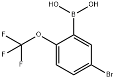 5-BROMO-2-TRIFLUOROMETHOXYPHENYLBORONIC ACID, 1072951-56-4, 结构式