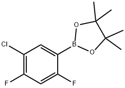 5-氯-2,4-二氟苯硼酸 结构式