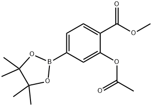 3-Acetoxy-4-methoxycarbonylphenylboronic acid, pinacol ester Structure