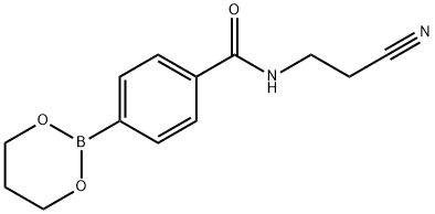4-(2-Cyanoethylaminocarbonyl)phenylboronic acid, propanediol cyclic ester Structure