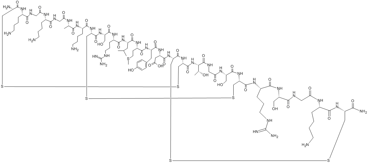 Ω-コノトキシン MVIIA (N-タイプブロッカー) 化学構造式