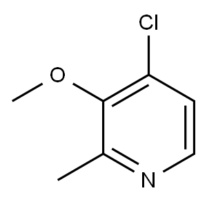 4-氯-3-甲氧基-2-甲基吡啶 结构式