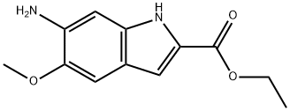 6-アミノ-5-メトキシインドール-2-カルボン酸エチル 化学構造式