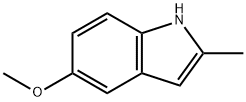 5-甲氧基-2-甲基吲哚, 1076-74-0, 结构式