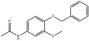 O-ベンジル-S-メチル-3-チオアセトアミノフェン 化学構造式