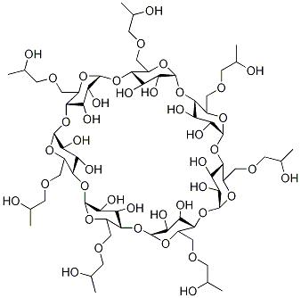 6A,6B,6C,6D,6E,6F,6G-Heptakis-O-(2-hydroxypropyl)-β-cyclodextrin Struktur