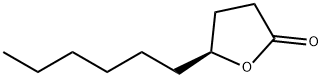 (5S)-5-ヘキシルジヒドロフラン-2(3H)-オン 化学構造式