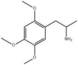 2,4,5-三甲氧基苯丙胺 结构式