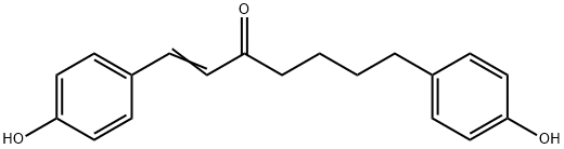 1,7-Bis(4-hydroxyphenyl)hept-1-en-3-one Struktur