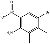 4-溴-2,3-二甲基-6-硝基苯胺 结构式