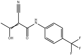 2-氰基-3-羟基-N-(4-三氟甲基苯基)巴豆酰胺 结构式