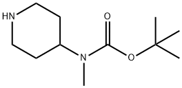 4-N-叔丁氧羰基-4-N-甲基氨基哌啶, 108612-54-0, 结构式
