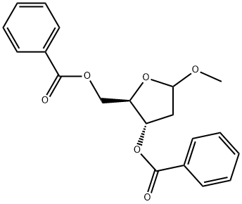 甲基-2-脱氧-D-赤式戊呋喃糖二苯甲酸酯 结构式