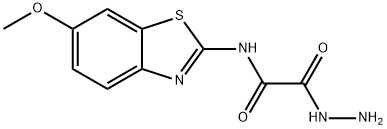 ACETIC ACID, ((6-METHOXY-2-BENZOTHIAZOLYL)AMINO)OXO-, HYDRAZIDE Struktur