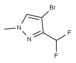 4-溴-3-二氟甲基-1-甲基吡唑 结构式