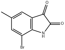 7-溴-5-甲基吲哚啉-2,3-二酮 结构式