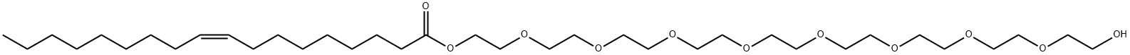 2-[2-[2-[2-[2-[2-[2-[2-(2-hydroxyethoxy)ethoxy]ethoxy]ethoxy]ethoxy]et hoxy]ethoxy]ethoxy]ethyl (Z)-octadec-9-enoate 结构式