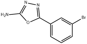 5-(3-溴苯基)-1,3,4-噁二唑-2-胺, 109060-66-4, 结构式