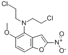 4-(BIS(2-CHLOROETHYL)AMINO)-5-METHOXY-2-NITROBENZOFURAN Structure