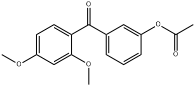 3-アセトキシ-2',4'-ジメトキシベンゾフェノン 化学構造式