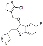 5-フルオロ-3-[(2-クロロ-3-チエニル)メトキシ]-2-[(1H-イミダゾール-1-イル)メチル]-2,3-ジヒドロベンゾ[b]チオフェン 化学構造式
