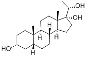 (20S)-5β-プレグナン-3α,17,20-トリオール 化学構造式