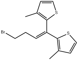 4-BROMO-1,1-BIS(3-METHYL-2-THIENYL)-1-BUTENE Struktur