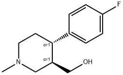 4-(4-氟苯基)-3-羟甲基-1-甲基哌啶 结构式