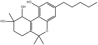 7,8,9,10-Tetrahydro-6,6,9-trimethyl-3-pentyl-6H-dibenzo[b,d]pyran-1,9,10-triol Structure