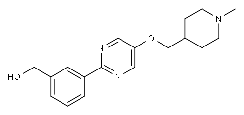 BenzeneMethanol, 3-[5-[(1-Methyl-4-piperidinyl)Methoxy]-2-pyriMidinyl]- Structure