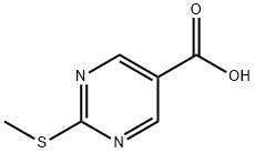 2-(メチルチオ)ピリミジン-5-カルボン酸 化学構造式
