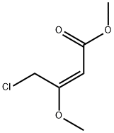 (E)-4-クロロ-3-メトキシ-2-ブテン酸メチル 化学構造式