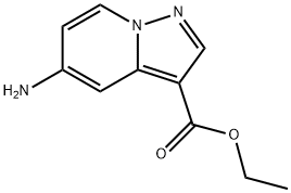 5-アミノピラゾロ[1,5-A]ピリジン-3-カルボン酸エチル 化学構造式