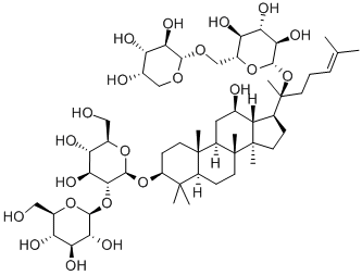 20-[(6-O-α-L-Arabinopyranosyl-β-D-glucopyranosyl)oxy]-12β-hydroxydammar-24-en-3β-yl-2-O-β-D-glucopyranosyl-β-D-glucopyranosid