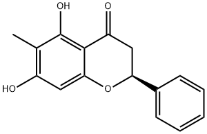 (S)-2,3-dihydro-5,7-dihydroxy-6-methyl-2-phenyl-4-benzopyrone Struktur