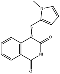 4-((1-甲基-1H-吡咯-2-基)亚甲基)异喹啉-1,3(2H,4H)-二酮, 1104546-89-5, 结构式