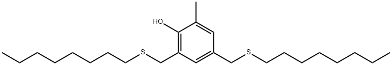 2,4-ビス(オクチルチオメチル)-6-メチルフェノール 化学構造式