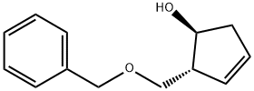 (1S, 2R)-2-(Benzyloxymethyl)-1-hydroxy-3-cyclopentene Structure