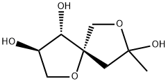 3,4,5'-Trihydroxy-5'-methyl-2,3'-spirobi[tetrahydrofuran] 结构式