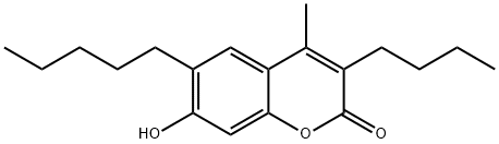 2H-1-Benzopyran-2-one, 3-butyl-7-hydroxy-4-methyl-6-pentyl- Structure