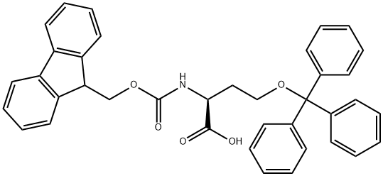 N-芴甲氧羰基-O-三苯甲基-L-高丝氨酸 结构式