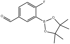 2-氟-5-甲酰基苯基硼酸频那醇酯, 1112208-82-8, 结构式