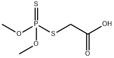 (ジメトキシチオホスフィノイルチオ)酢酸 化学構造式