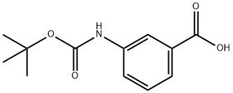 3-(BOC-アミノ)安息香酸 化学構造式