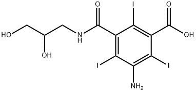 5-氨基-N-(2,3-二羟丙基)-2,4,6-三碘间苯二甲酰胺酸, 111453-32-8, 结构式