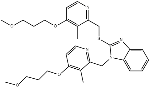 N -[[4 - (3 - 甲氧基丙氧基)-3 - 甲基-2 - 吡啶]甲基]雷贝拉唑硫醚 结构式