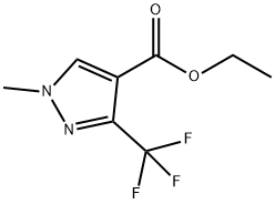1-甲基-3-三氟甲基-1H-吡唑-4-羧酸乙酯 结构式