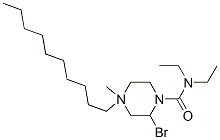 4-decyl-N,N-diethyl-4-methyl-2,3,5,6-tetrahydropyrazine-1-carboxamide bromide Structure